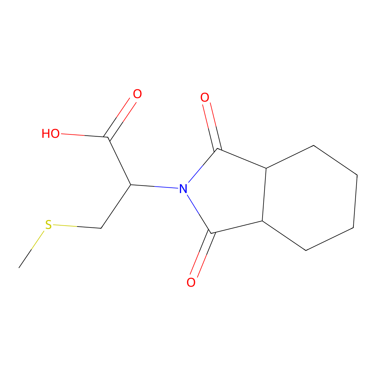 2-(1,3-dioxo-octahydro-1H-isoindol-2-yl)-3-(methylsulfanyl)propanoic acid molecular structure, CAS 1008005-93-3