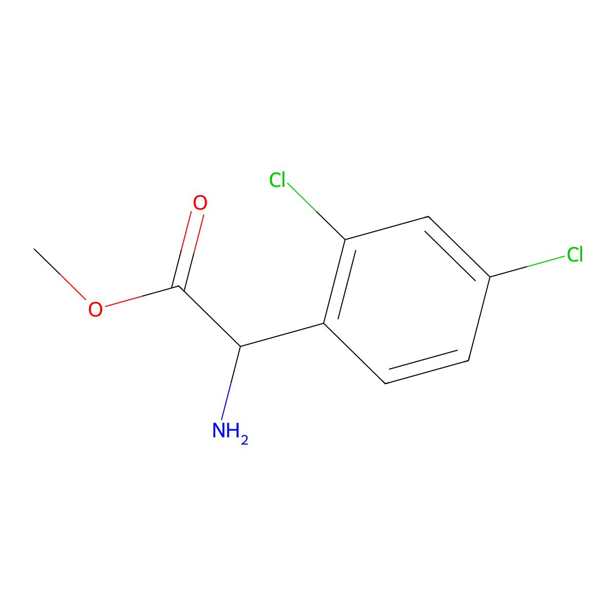 Methyl 2-amino-2-(2,4-dichlorophenyl)acetate molecular structure, CAS 1008008-56-7