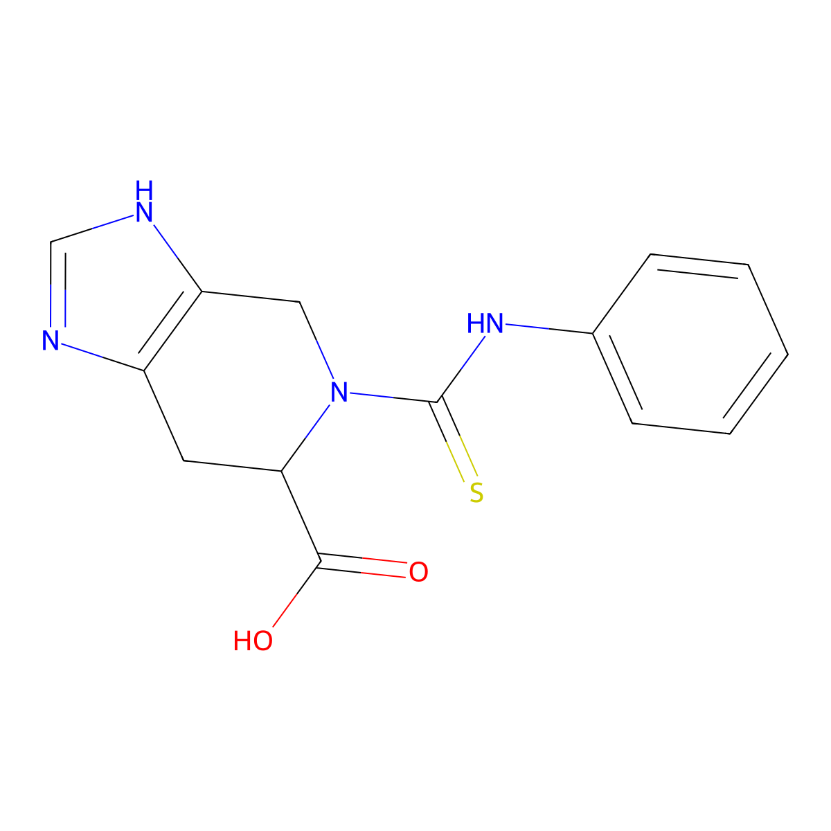 5-(Phenylcarbamothioyl)-3H,4H,5H,6H,7H-imidazo[4,5-c]pyridine-6-carboxylic acid molecular structure, CAS 1008009-43-5