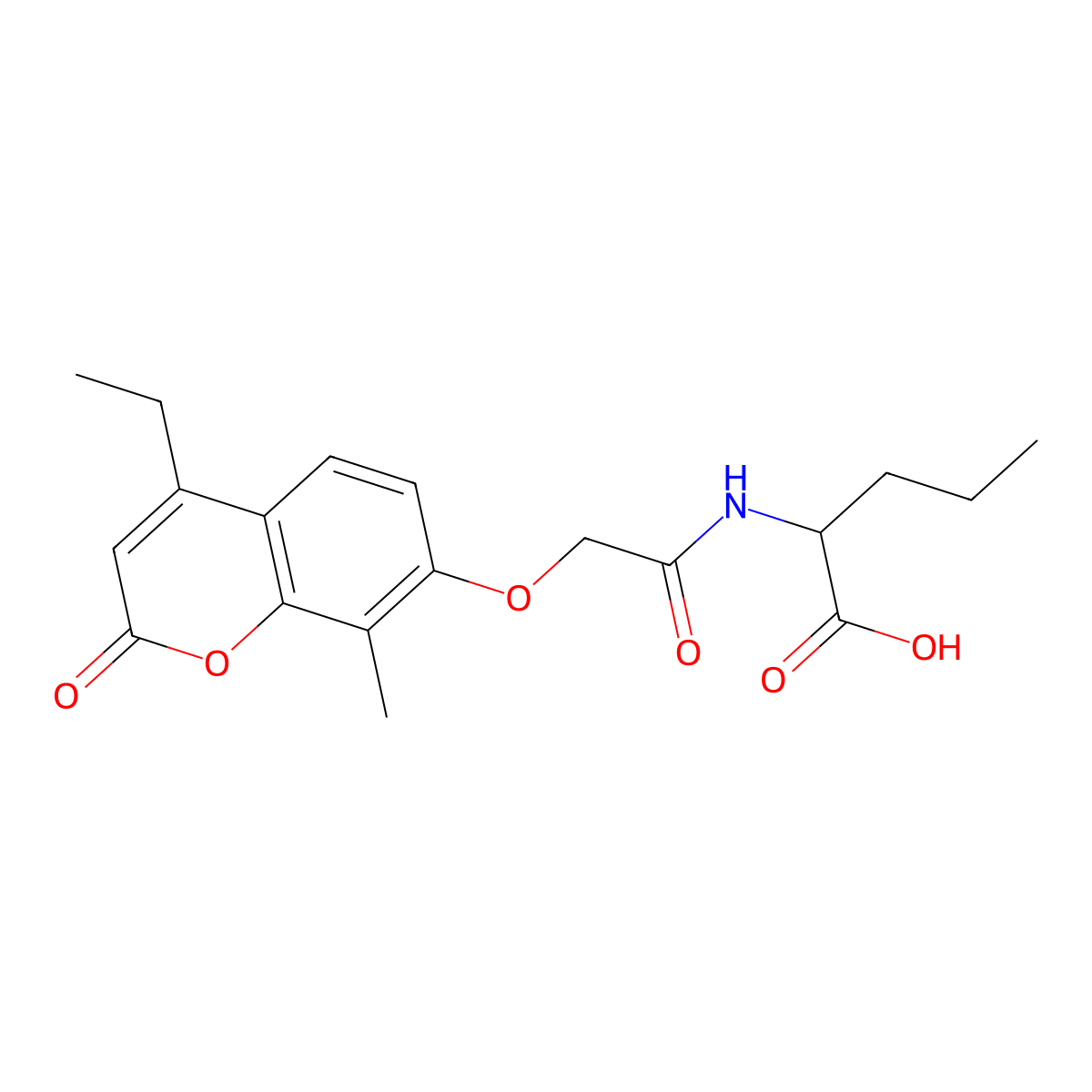 N-{[(4-ethyl-8-methyl-2-oxo-2H-chromen-7-yl)oxy]acetyl}norvaline molecular structure, CAS 1008009-54-8