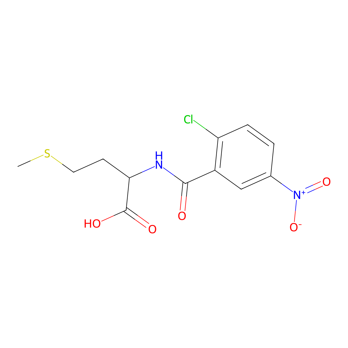 2-[(2-Chloro-5-nitrophenyl)formamido]-4-(methylsulfanyl)butanoic acid molecular structure, CAS 1008012-96-1