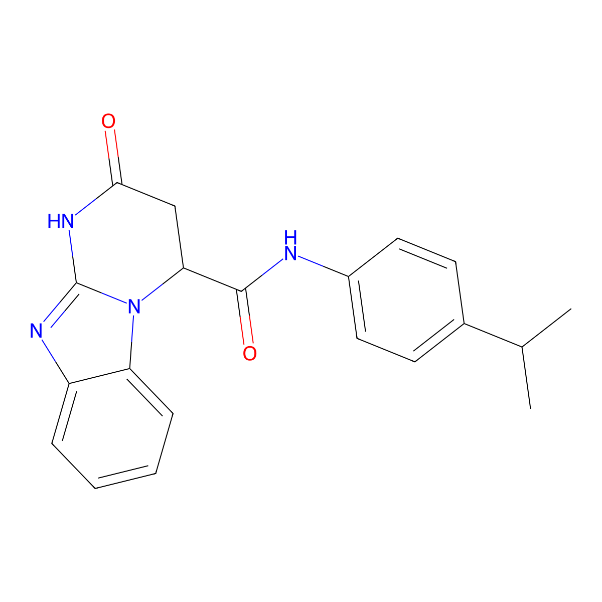N-(4-isopropylphenyl)-2-oxo-1,2,3,4-tetrahydropyrimido[1,2-a]benzimidazole-4-carboxamide molecular structure, CAS 1008014-84-3