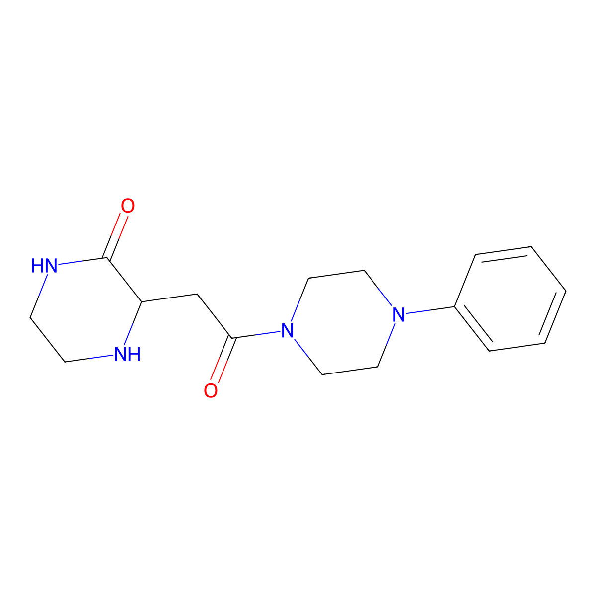 3-[2-Oxo-2-(4-phenylpiperazin-1-yl)ethyl]piperazin-2-one molecular structure, CAS 1008024-06-3