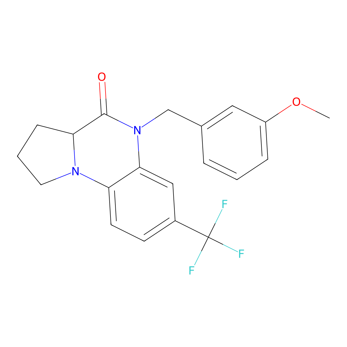 5-(3-methoxybenzyl)-7-(trifluoromethyl)-1,2,3,3a-tetrahydropyrrolo[1,2-a]quinoxalin-4(5H)-one molecular structure, CAS 1008035-84-4