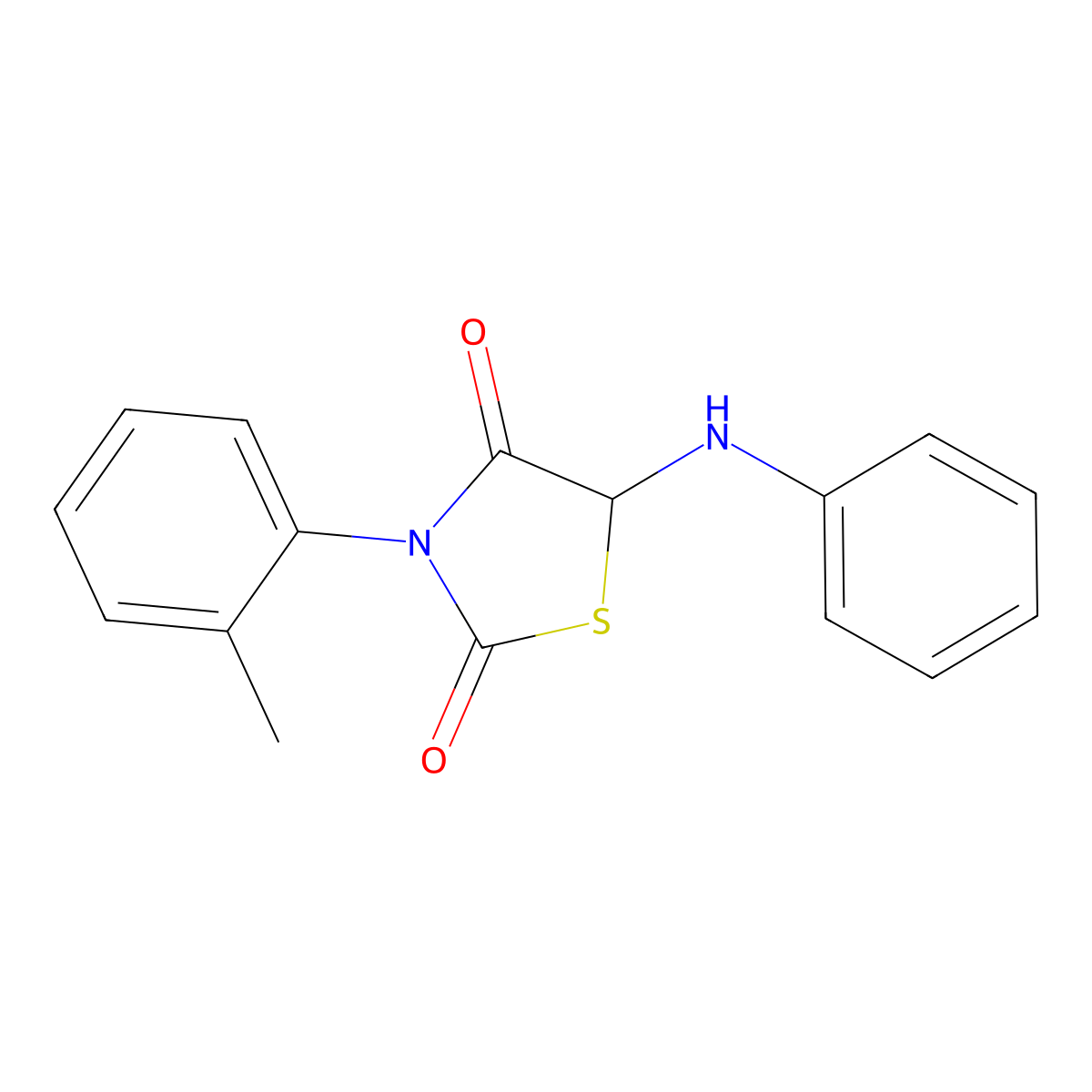 3-(2-Methylphenyl)-5-(phenylamino)-1,3-thiazolidine-2,4-dione molecular structure, CAS 1008035-93-5