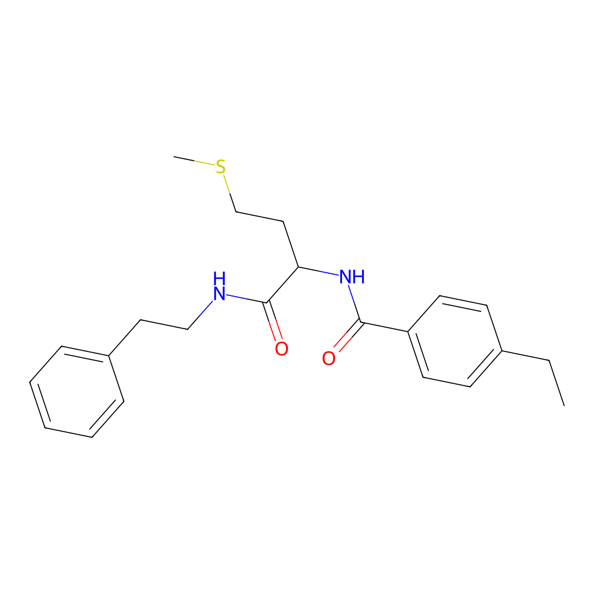 4-ethyl-N-{4-(methylsulfanyl)-1-oxo-1-[(2-phenylethyl)amino]butan-2-yl}benzamide molecular structure, CAS 1008036-33-6