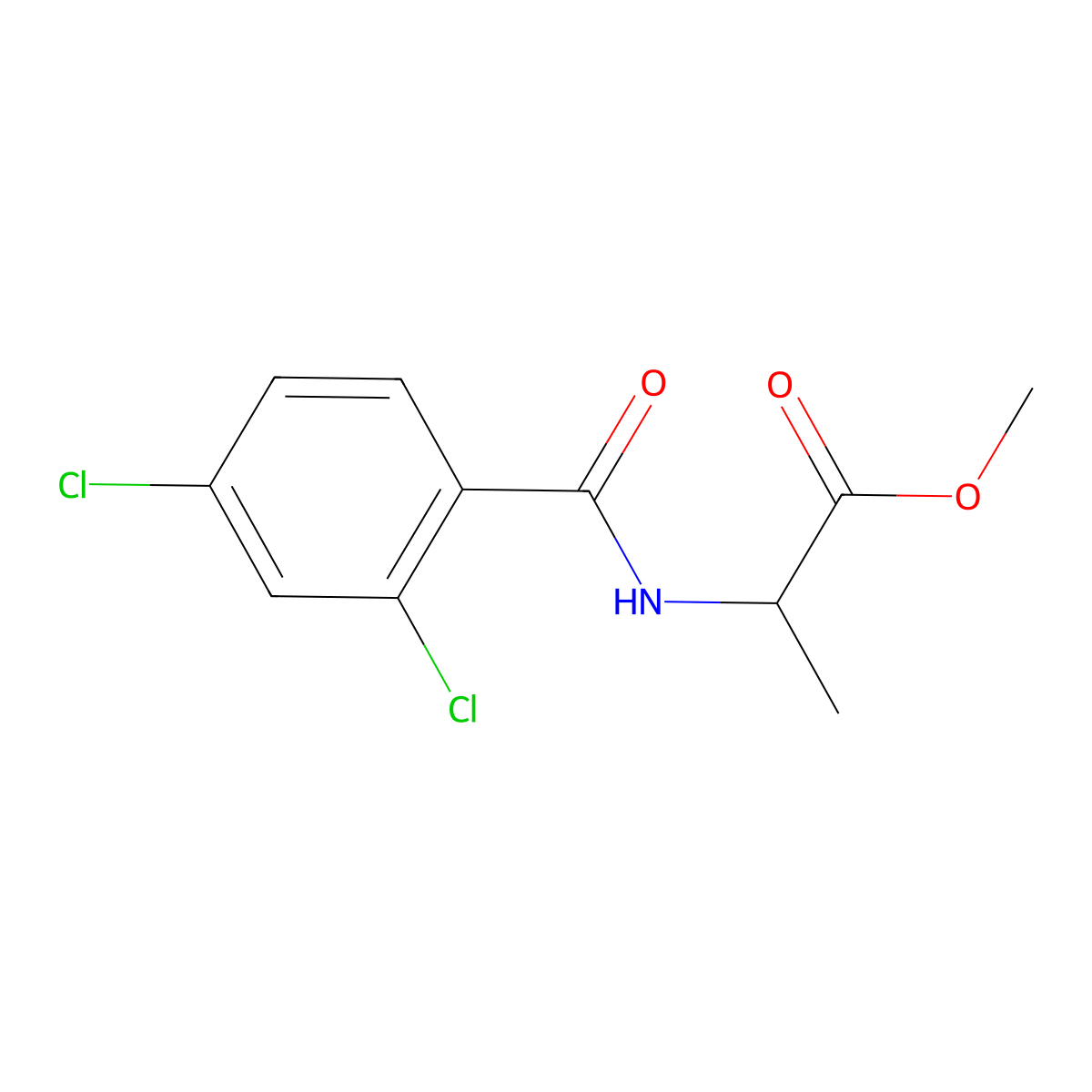 Methyl (2,4-dichlorobenzoyl)alaninate molecular structure, CAS 1008038-84-3