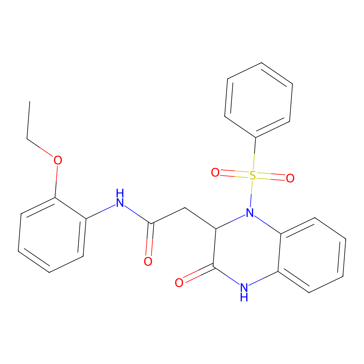 N-(2-ethoxyphenyl)-2-[3-oxo-1-(phenylsulfonyl)-1,2,3,4-tetrahydroquinoxalin-2-yl]acetamide molecular structure, CAS 1008039-32-4