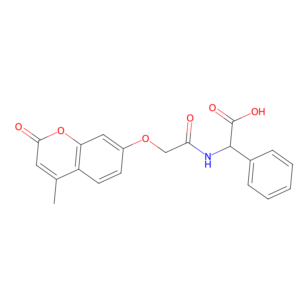 (S)-2-(2-((4-Methyl-2-oxo-2H-chromen-7-yl)oxy)acetamido)-2-phenylacetic acid molecular structure, CAS 1008039-64-2