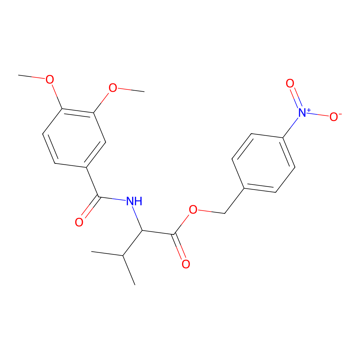 4-nitrobenzyl N-[(3,4-dimethoxyphenyl)carbonyl]valinate molecular structure, CAS 1008039-69-7