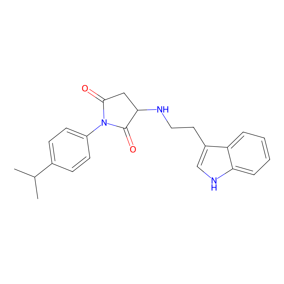 3-((2-(1H-indol-3-yl)ethyl)amino)-1-(4-isopropylphenyl)pyrrolidine-2,5-dione molecular structure, CAS 1008042-66-7