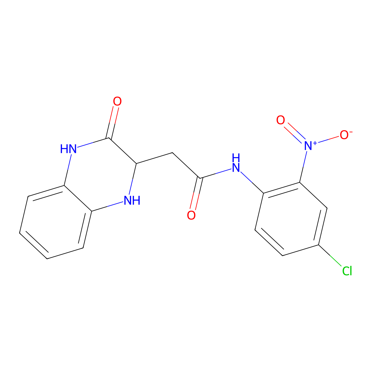 N-(4-chloro-2-nitrophenyl)-2-(3-oxo-1,2,3,4-tetrahydroquinoxalin-2-yl)acetamide molecular structure, CAS 1008047-94-6