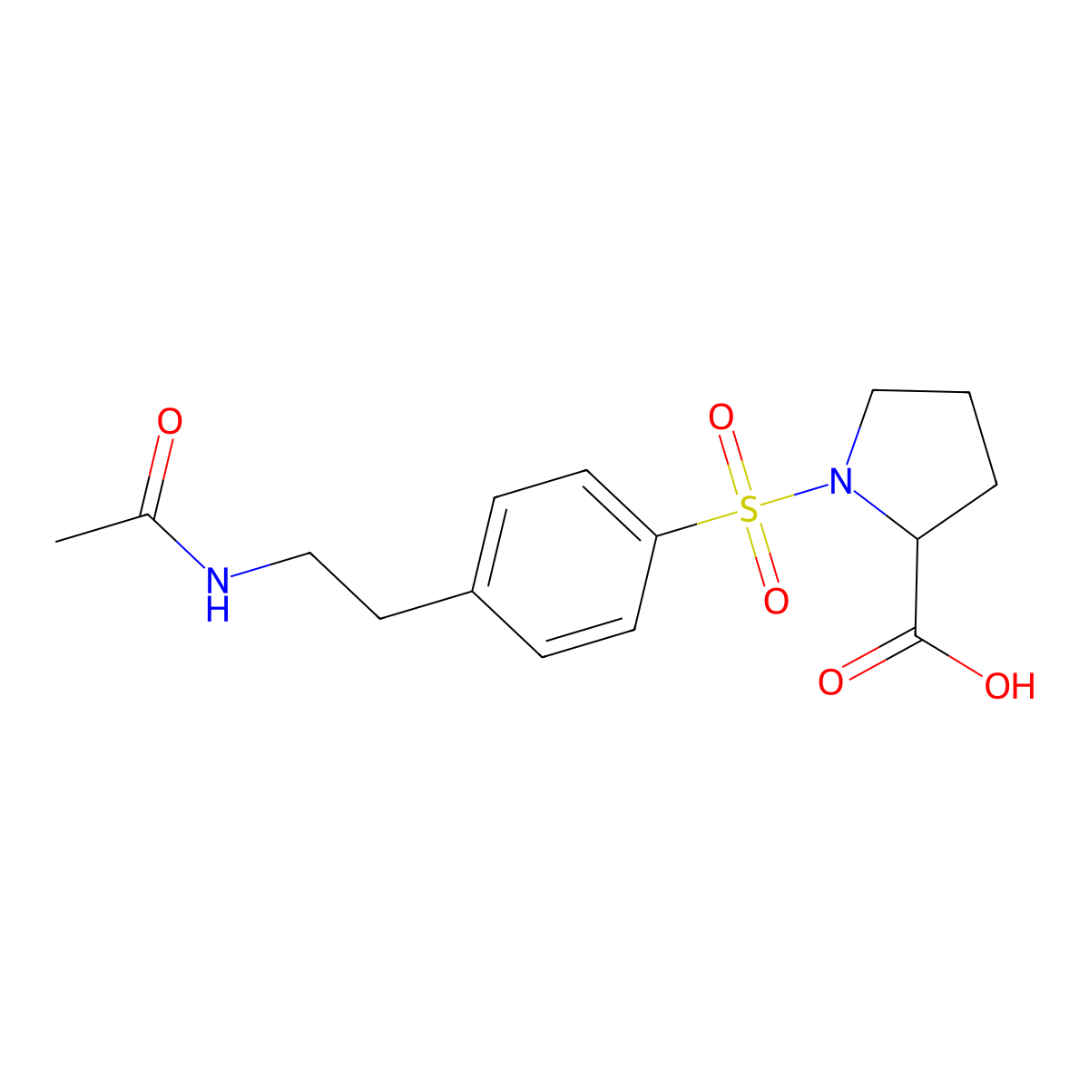 1-({4-[2-(Acetylamino)ethyl]phenyl}sulfonyl)proline molecular structure, CAS 1008050-98-3