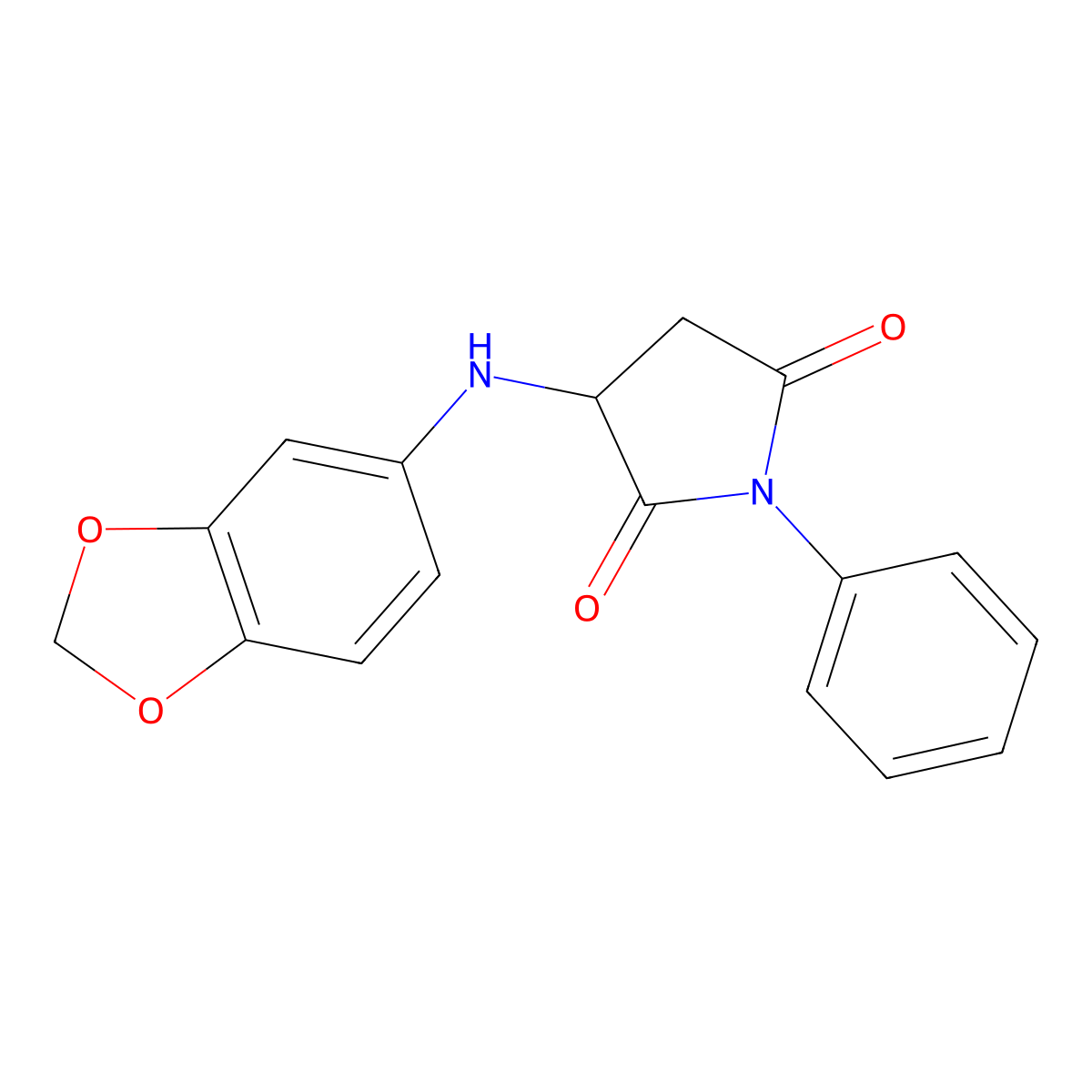 3-(1,3-Benzodioxol-5-ylamino)-1-phenylpyrrolidine-2,5-dione molecular structure, CAS 1008051-74-8