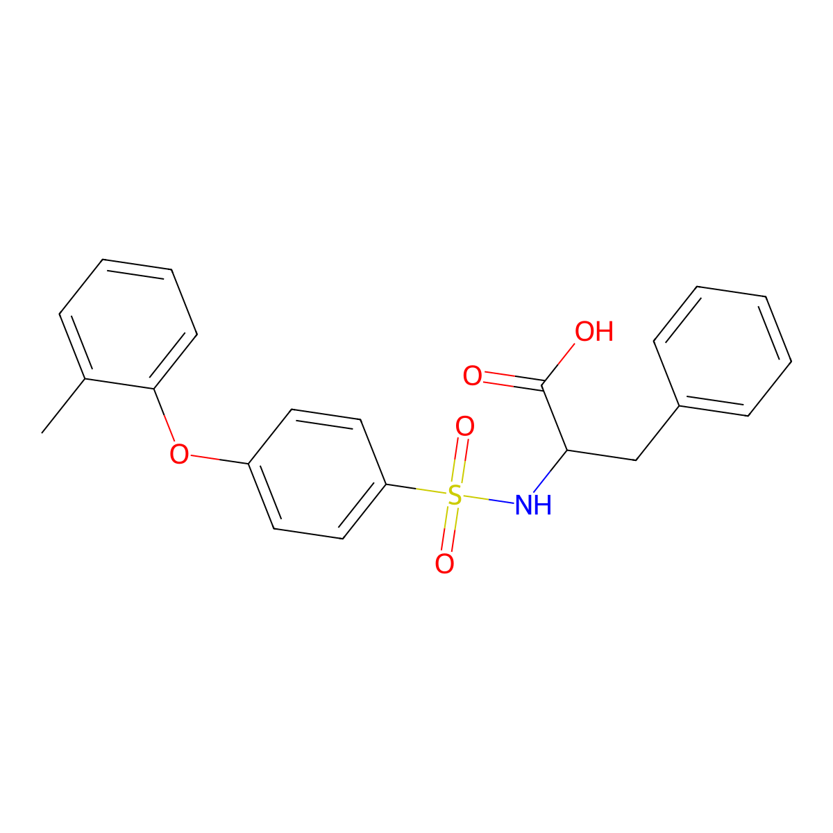 ((4-(o-Tolyloxy)phenyl)sulfonyl)phenylalanine molecular structure, CAS 1008052-21-8