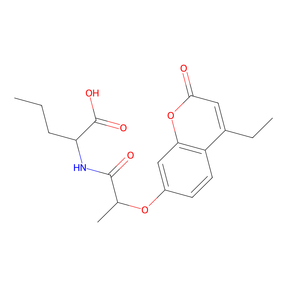 N-{2-[(4-ethyl-2-oxo-2H-chromen-7-yl)oxy]propanoyl}norvaline molecular structure, CAS 1008056-74-3