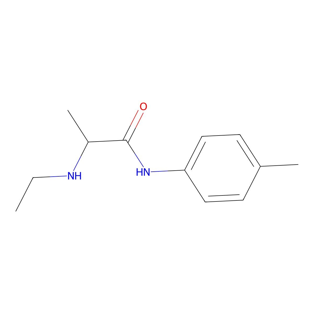2-(ethylamino)-N-(4-methylphenyl)propanamide molecular structure, CAS 1008058-07-8