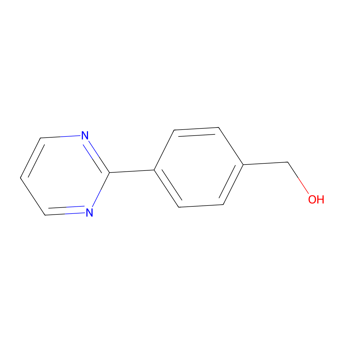 4-Pyrimidin-2-ylbenzyl alcohol molecular structure, CAS 100806-78-8