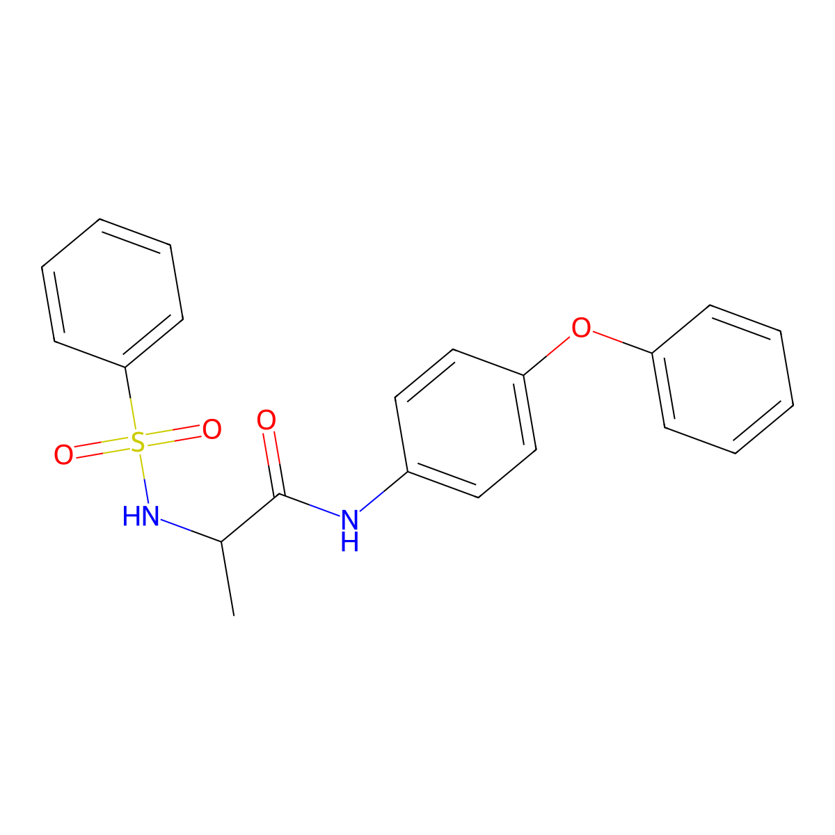 2-(benzenesulfonamido)-N-(4-phenoxyphenyl)propanamide molecular structure, CAS 1008063-41-9