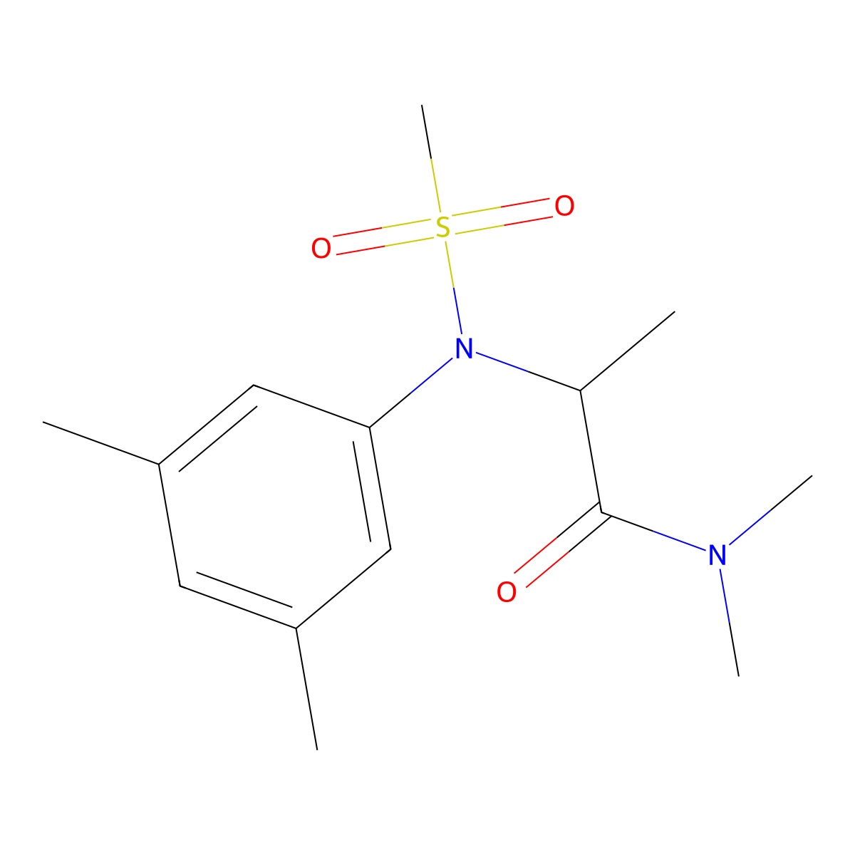 2-(3,5-dimethyl-N-methylsulfonylanilino)-N,N-dimethylpropanamide molecular structure, CAS 1008063-96-4