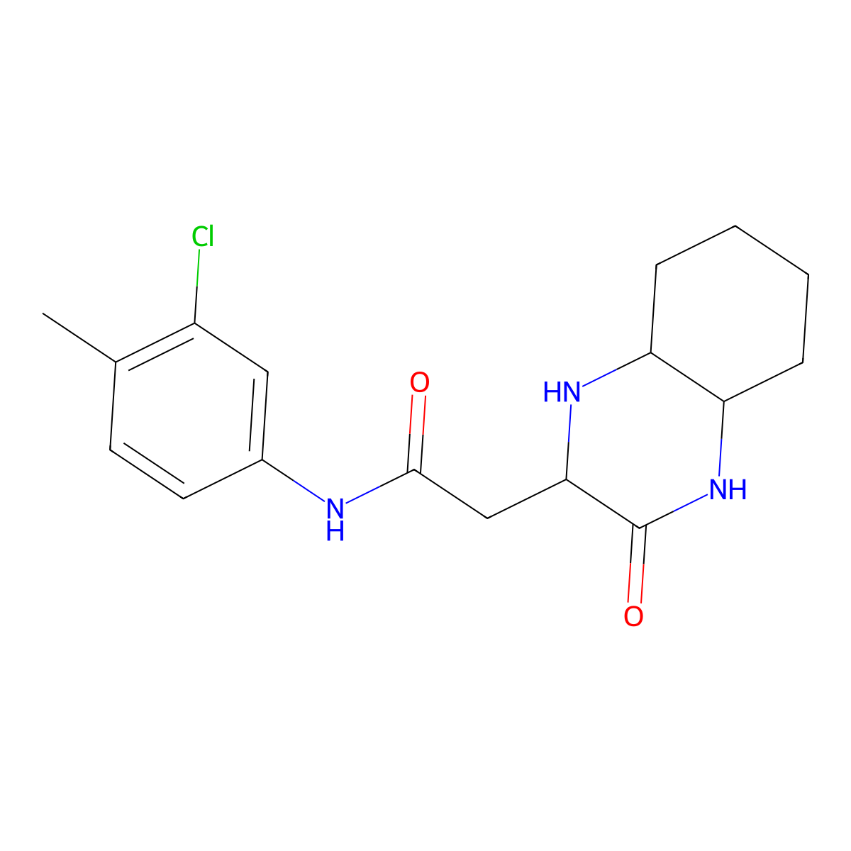 N-(3-chloro-4-methylphenyl)-2-(3-oxodecahydroquinoxalin-2-yl)acetamide molecular structure, CAS 1008064-18-3