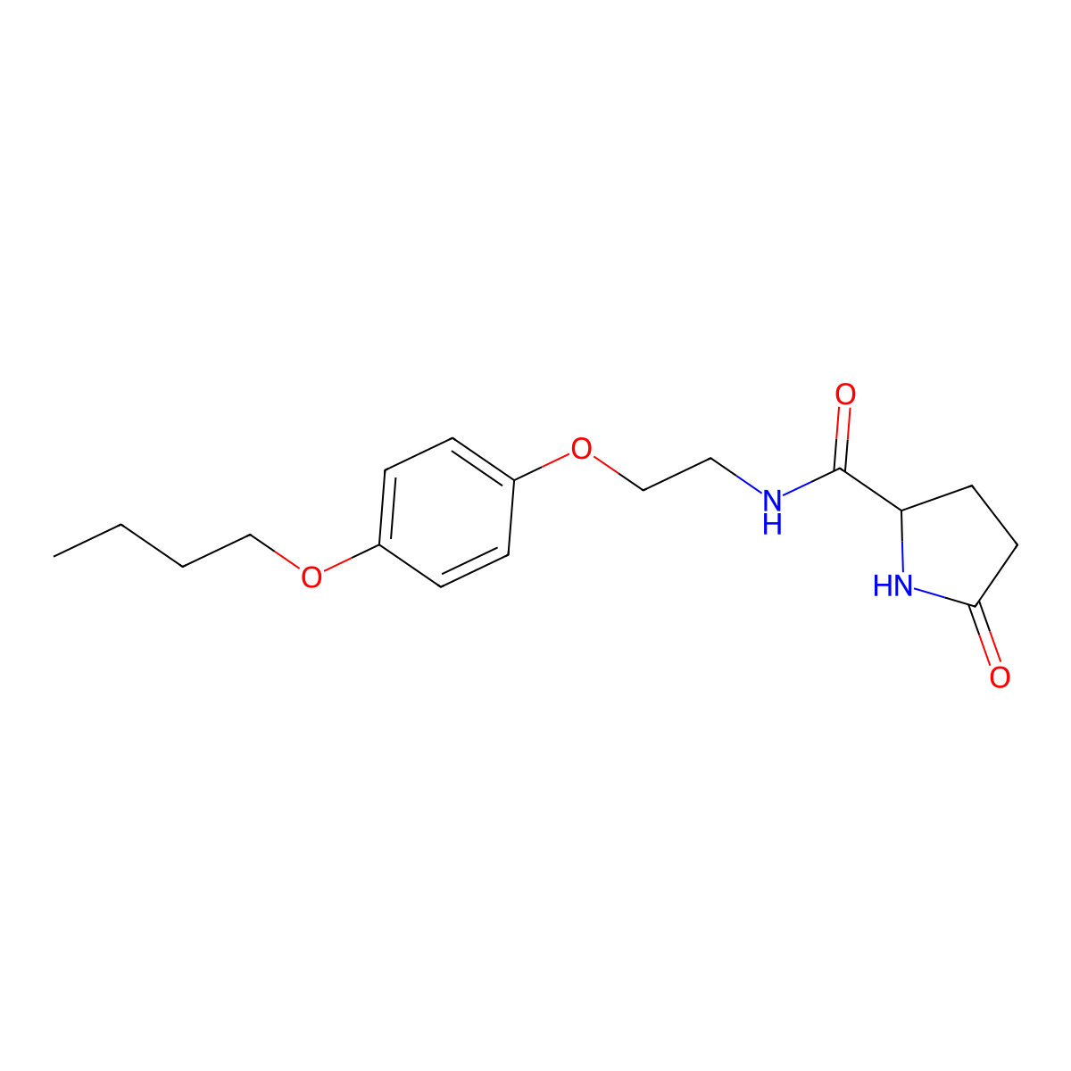 N-[2-(4-butoxyphenoxy)ethyl]-5-oxopyrrolidine-2-carboxamide molecular structure, CAS 1008065-17-5