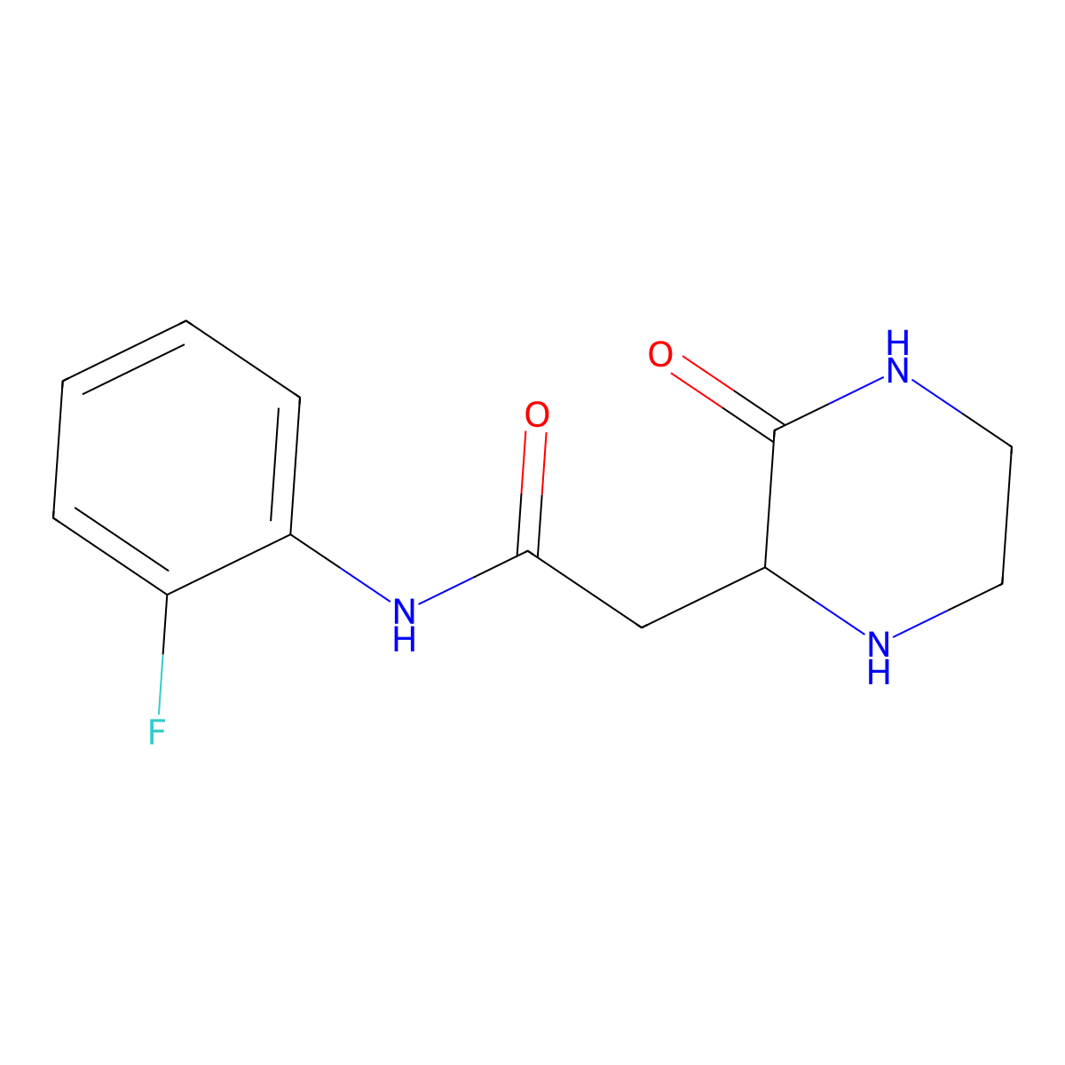 N-(2-fluorophenyl)-2-(3-oxopiperazin-2-yl)acetamide molecular structure, CAS 1008066-55-4