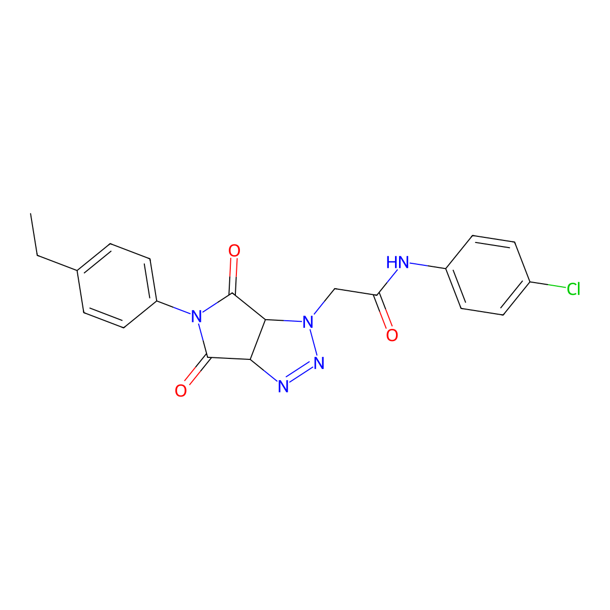 N-(4-chlorophenyl)-2-[5-(4-ethylphenyl)-4,6-dioxo-3a,6a-dihydropyrrolo[3,4-d]triazol-3-yl]acetamide molecular structure, CAS 1008068-64-1