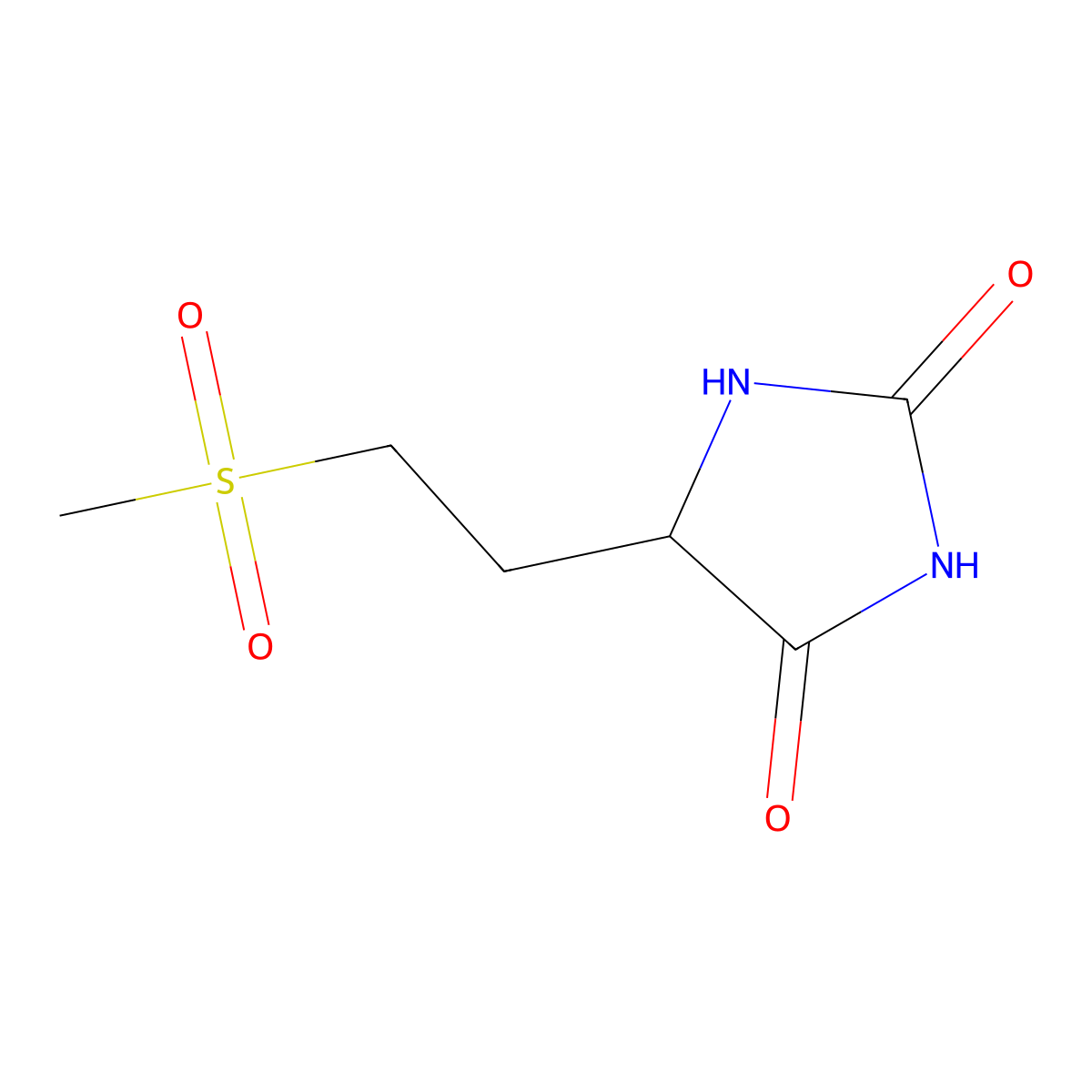 5-(2-Methanesulfonylethyl)imidazolidine-2,4-dione molecular structure, CAS 1008068-90-3