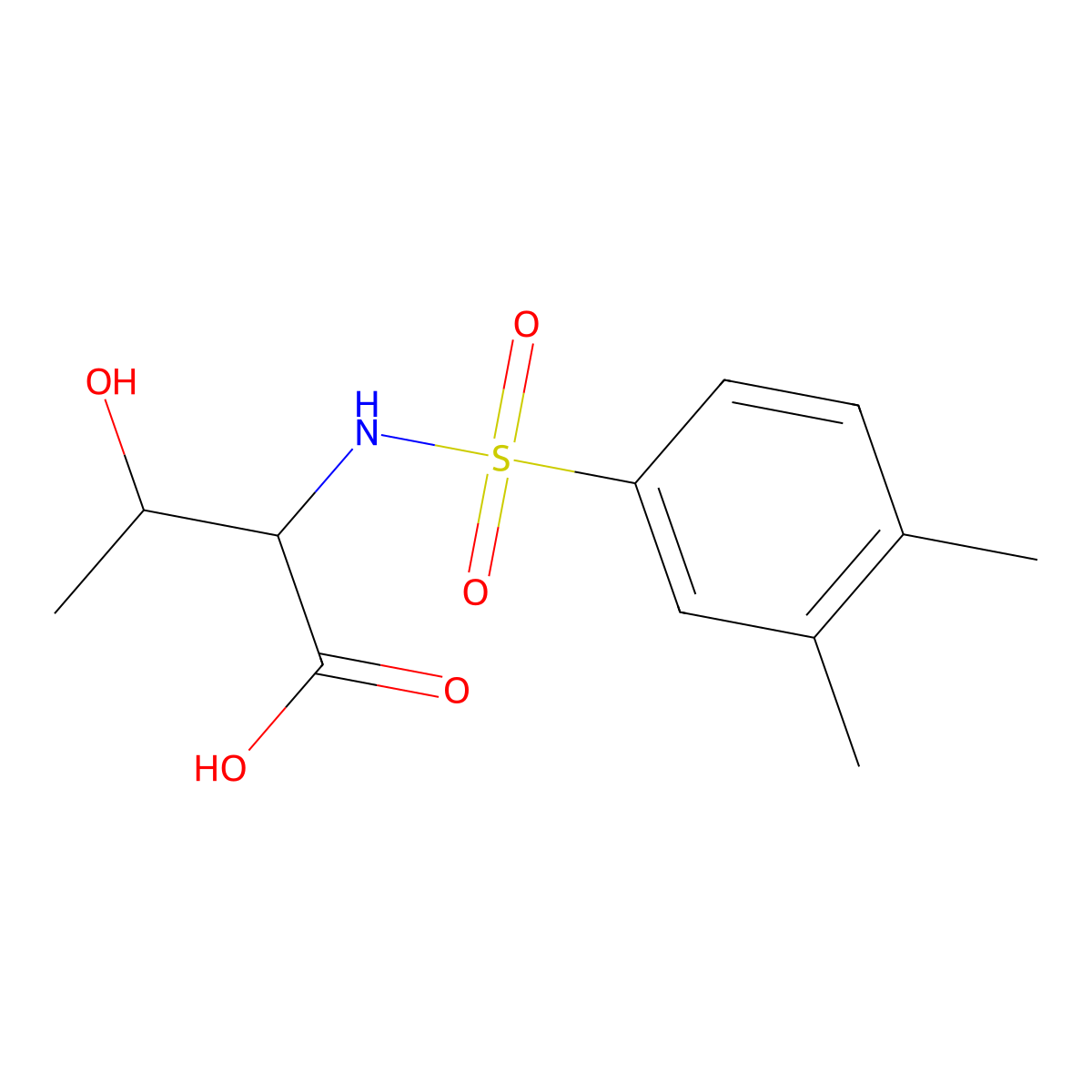 2-(3,4-Dimethylbenzenesulfonamido)-3-hydroxybutanoic acid molecular structure, CAS 1008068-91-4