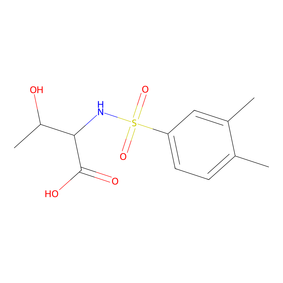 2-(3,4-Dimethylbenzenesulfonamido)-3-hydroxybutanoic acid molecular structure, CAS 1008068-91-4