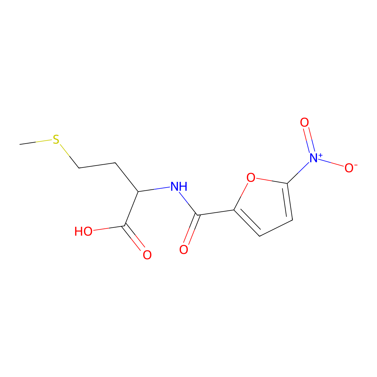 4-(Methylsulfanyl)-2-[(5-nitrofuran-2-yl)formamido]butanoic acid molecular structure, CAS 1008068-92-5