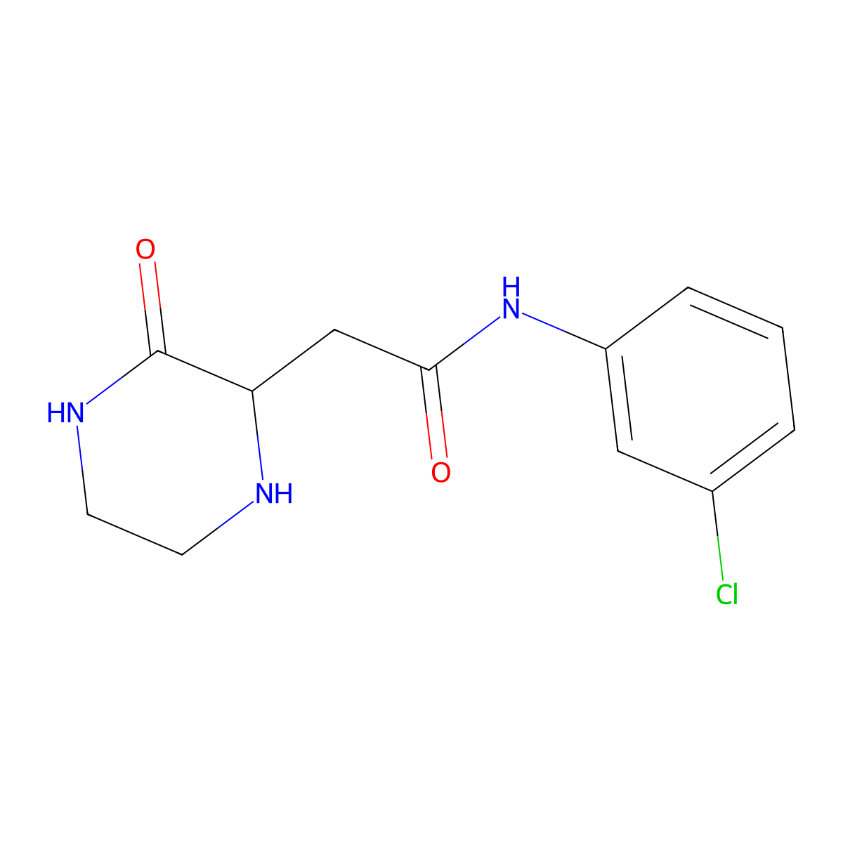 N-(3-chlorophenyl)-2-(3-oxopiperazin-2-yl)acetamide molecular structure, CAS 1008069-02-0