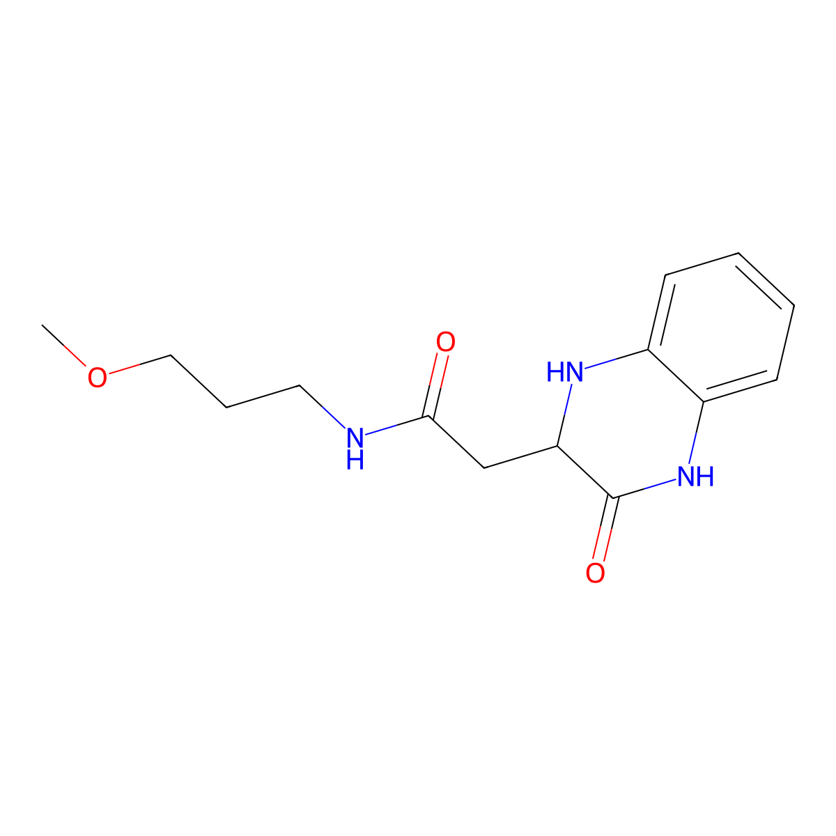 N-(3-methoxypropyl)-2-(3-oxo-1,2,3,4-tetrahydroquinoxalin-2-yl)acetamide molecular structure, CAS 1008069-21-3