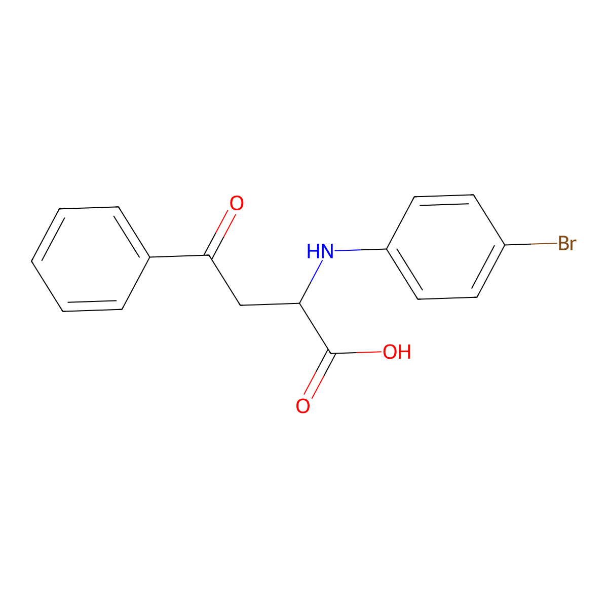 2-[(4-Bromophenyl)amino]-4-oxo-4-phenylbutanoic acid molecular structure, CAS 1008076-22-9