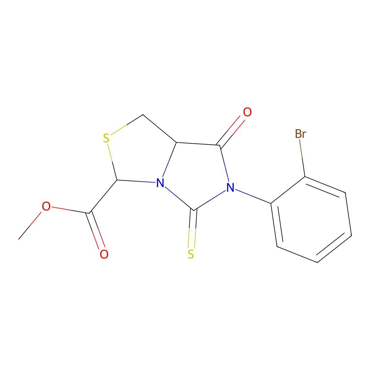 methyl 6-(2-bromophenyl)-7-oxo-5-thioxotetrahydro-1H-imidazo[1,5-c][1,3]thiazole-3-carboxylate molecular structure, CAS 1008077-68-6