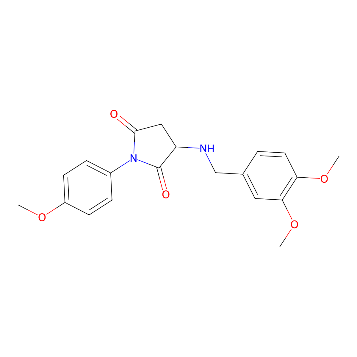 3-[(3,4-Dimethoxybenzyl)amino]-1-(4-methoxyphenyl)pyrrolidine-2,5-dione molecular structure, CAS 1008080-33-8
