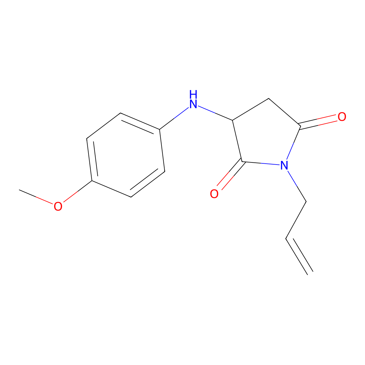 3-(4-Methoxyanilino)-1-prop-2-enylpyrrolidine-2,5-dione molecular structure, CAS 1008080-68-9