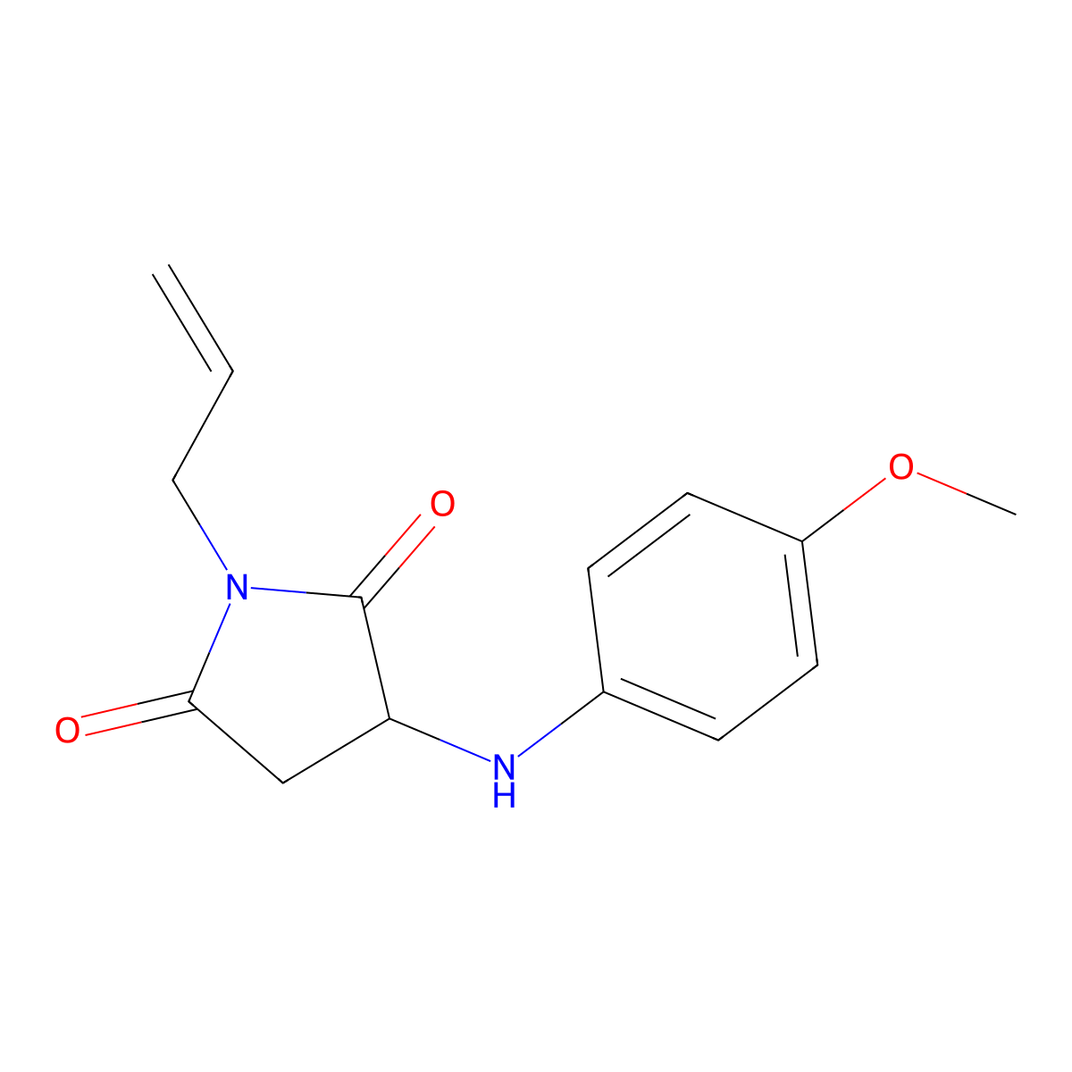 3-(4-Methoxyanilino)-1-prop-2-enylpyrrolidine-2,5-dione molecular structure, CAS 1008080-68-9