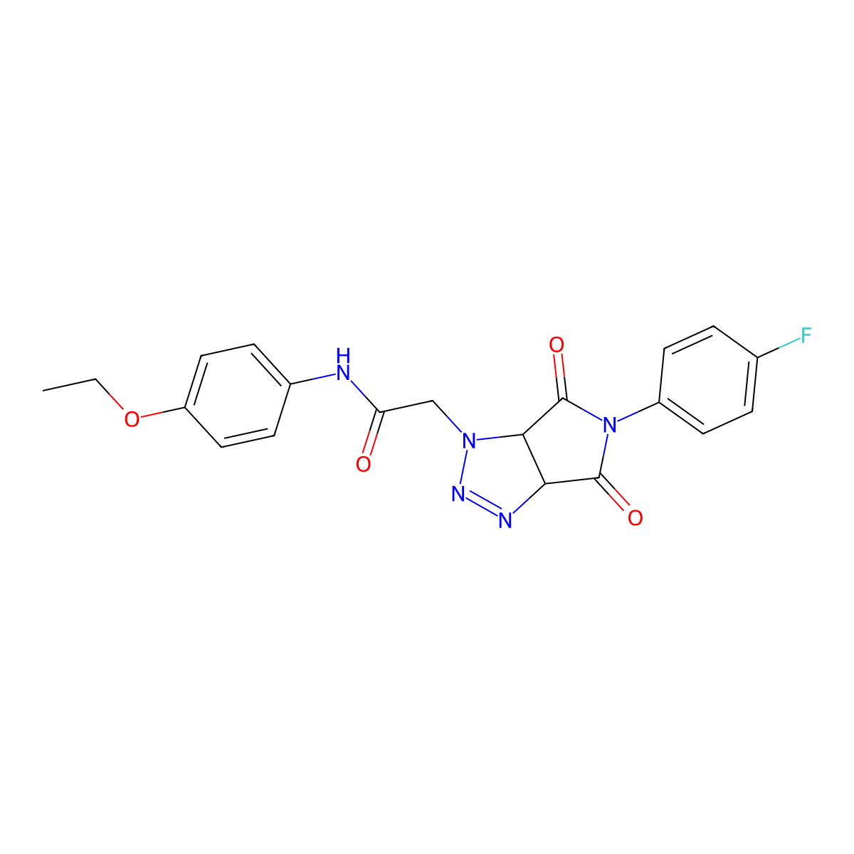 N-(4-ethoxyphenyl)-2-[5-(4-fluorophenyl)-4,6-dioxo-4,5,6,6a-tetrahydropyrrolo[3,4-d][1,2,3]triazol-1(3aH)-yl]acetamide molecular structure, CAS 1008089-26-6