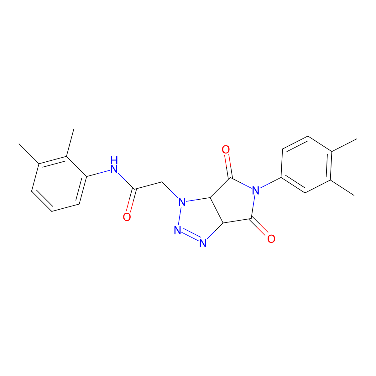 N-(2,3-dimethylphenyl)-2-[5-(3,4-dimethylphenyl)-4,6-dioxo-4,5,6,6a-tetrahydropyrrolo[3,4-d][1,2,3]triazol-1(3aH)-yl]acetamide molecular structure, CAS 1008089-47-1