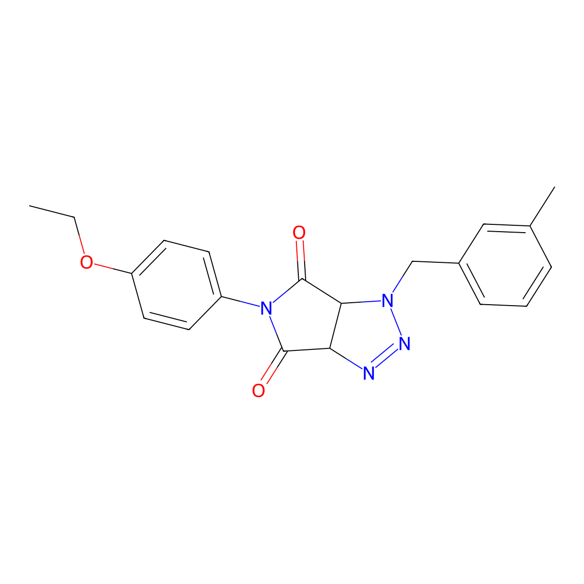 5-(4-ethoxyphenyl)-1-(3-methylbenzyl)-1,6a-dihydropyrrolo[3,4-d][1,2,3]triazole-4,6(3aH,5H)-dione molecular structure, CAS 1008090-14-9