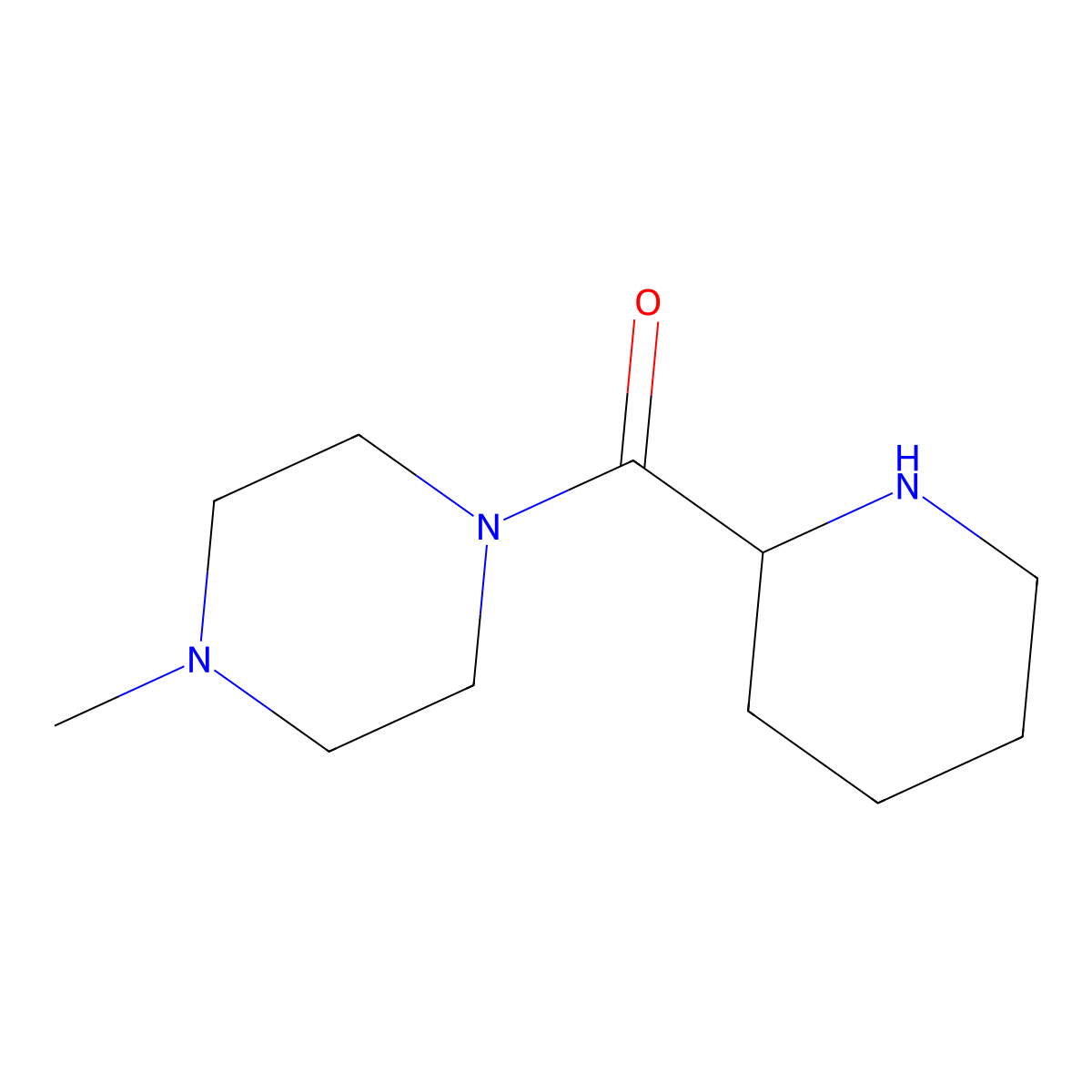 (4-Methylpiperazin-1-yl)(piperidin-2-yl)methanone molecular structure, CAS 1008091-05-1