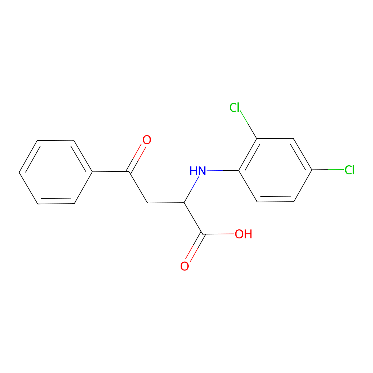 2-(2,4-Dichloroanilino)-4-oxo-4-phenylbutanoic acid molecular structure, CAS 1008091-95-9