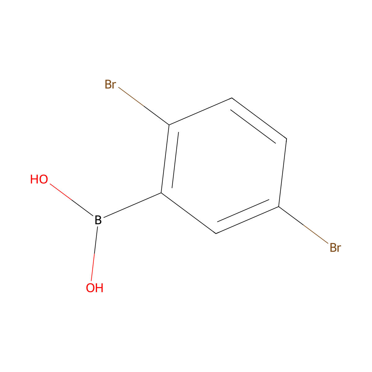 2,5-Dibromophenylboronic acid molecular structure, CAS 1008106-93-1