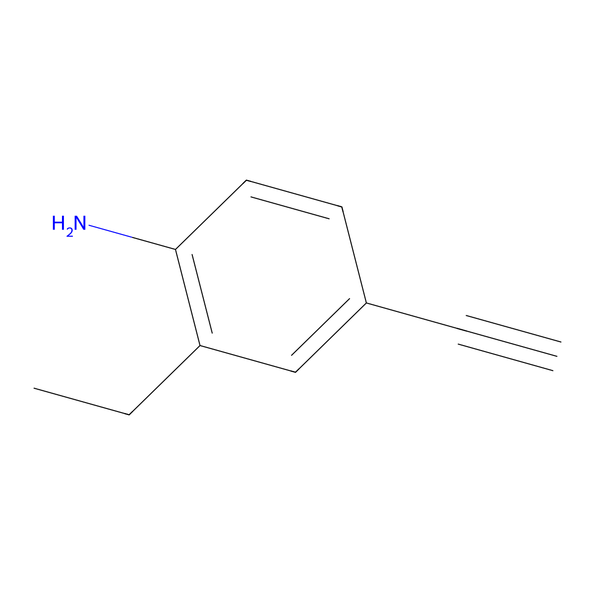 2-Ethyl-4-ethynylaniline molecular structure, CAS 1008112-49-9