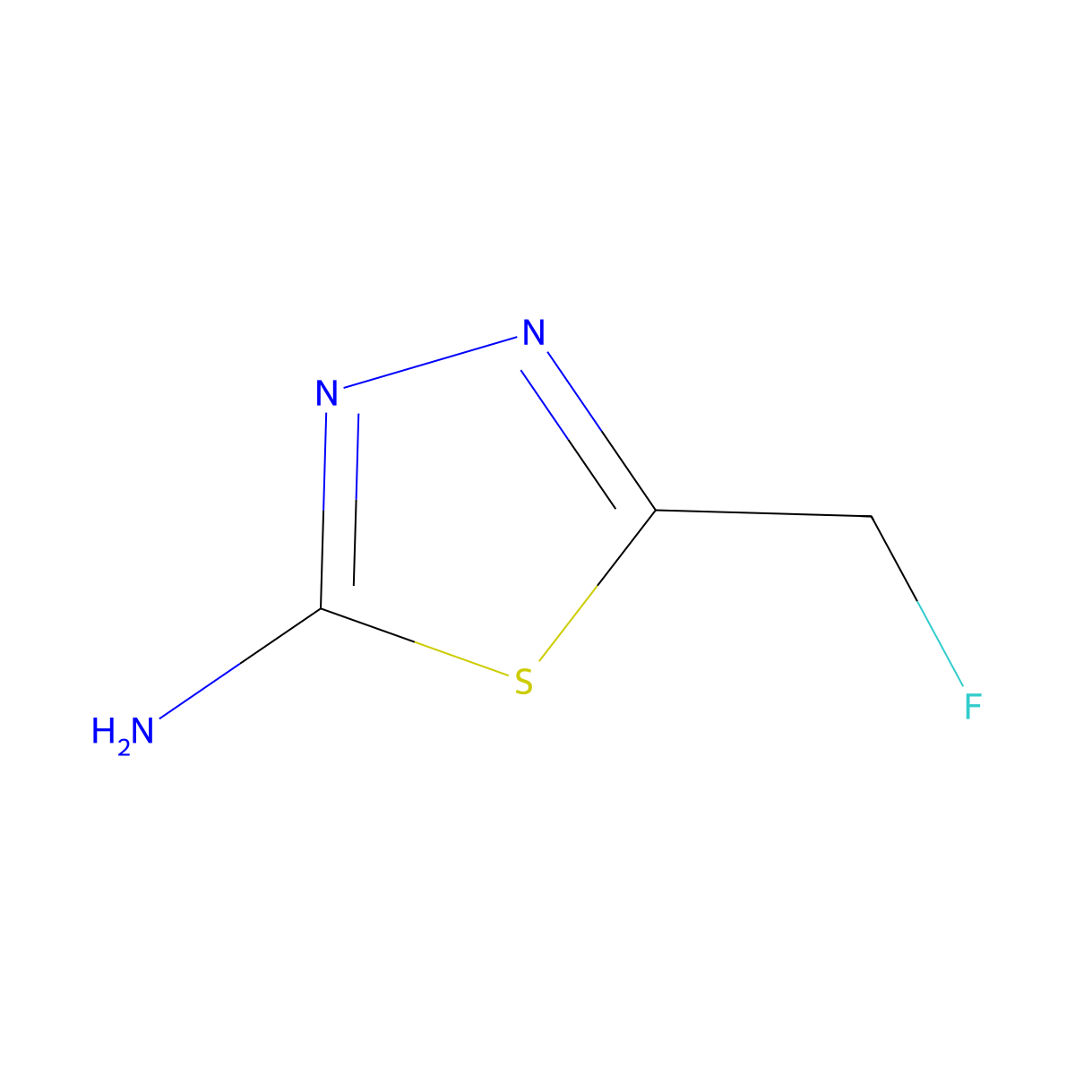 5-(Fluoromethyl)-1,3,4-thiadiazol-2-amine molecular structure, CAS 1008119-43-4