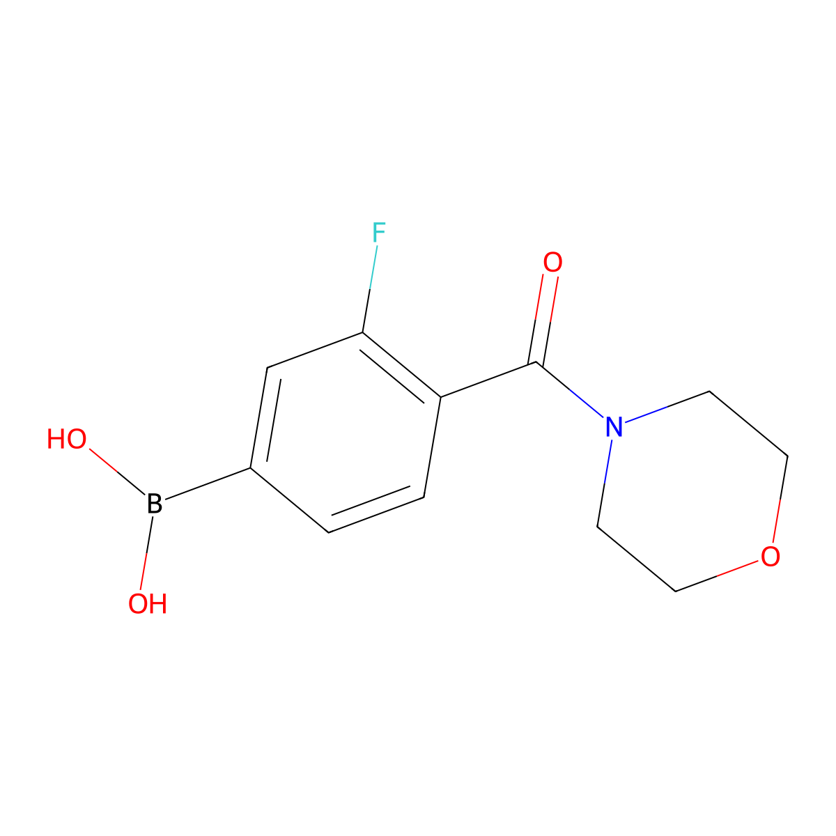 3-Fluoro-4-(morpholine-4-carbonyl)phenylboronic acid molecular structure, CAS 1008119-70-7
