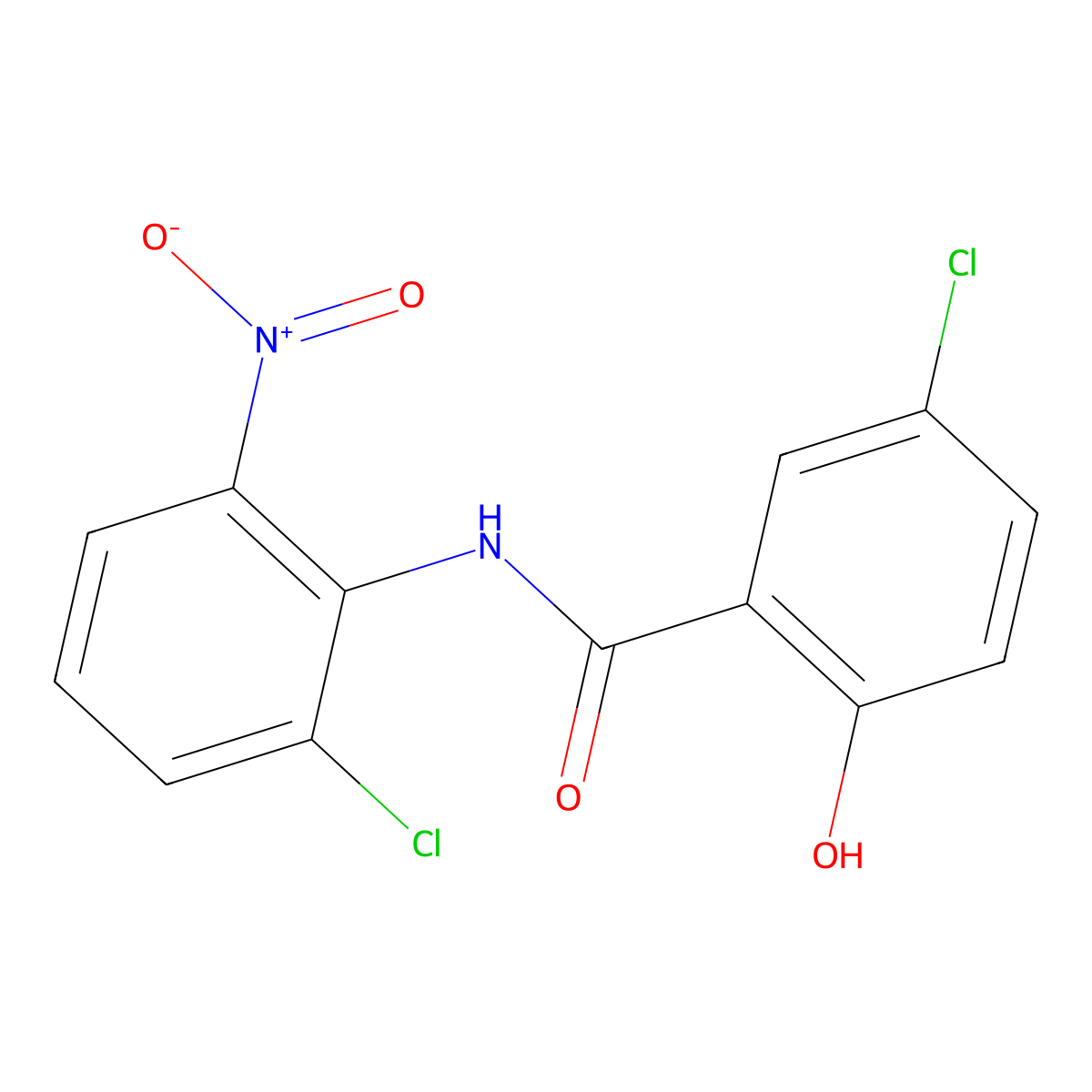 5-Chloro-N-(2-chloro-6-nitrophenyl)-2-hydroxybenzamide molecular structure, CAS 1008121-01-4