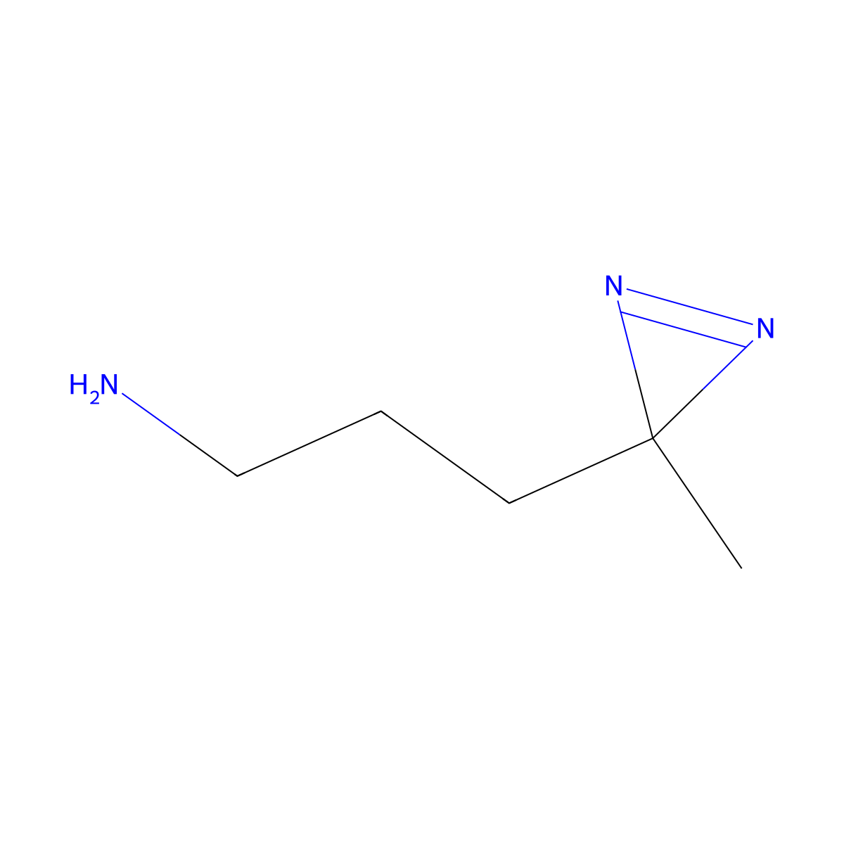 3-(3-Methyl-3H-diazirin-3-yl)propan-1-amine molecular structure, CAS 1008136-15-9